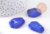 Perle hexagonale howlite bleue, howlite naturelle, perle bleue, x5 (G5491)