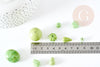 Perle howlite naturelle verte 15mm, création bijoux pierre G0603