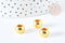 Perle intercalaire Pony Bead zamac doré 10mm, x20 (G8535)