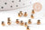 Perle intercalaire ronde acier inoxydable IP 304 doré 4mm, x50 (G9843)