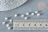 Perle intercalaire ronde laiton argenté sablée 4mm , perle argentée texturée pour création bijoux, x20 (G8002)