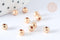 Perle intercalaire ronde laiton doré sablée 4mm, x10 (G4079)