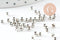 Perle intercalaire ronde laiton platine 3mm, x10g (G10027)