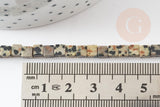 Perle jaspe dalmatien, perle carrée jaspe tacheté,pierre naturelle,perles jaspe pierre, fil de 94 perles, 4mm, x1 (G1650)