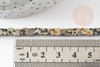 Perle jaspe dalmatien, perle carrée jaspe tacheté,pierre naturelle,perles jaspe pierre, fil de 94 perles, 4mm, x1 (G1650)
