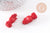 Perle main de Bouddha résine rouge 26.5mm,perle imitation corail en résine,x2 (G5790)