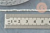 Perle nacre blanche naturelle ronde facettée 2mm, x1 fil de 40cm (G5623)