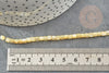 Perle nacre naturelle heishi jaune pastel ,perle coquillage,4x4mm, fil de 20cm, x1 (G9241)