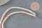 Cuenta de nácar heishi natural multicolor pastel 2x4 mm, X1 tira de 95 cuentas (G4478)
