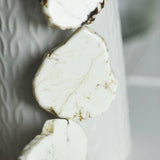 Perle nugget howlite blanche, fournitures créatives, howlite naturelle,perles blanches, perle pierre, création bijoux, x 2, 40mm-G1995