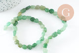 Perle nuggets aventurine ,pierre précieuse,pierre naturelle, aventurine,pierre roulée,5-7mm, x1 (G3040)