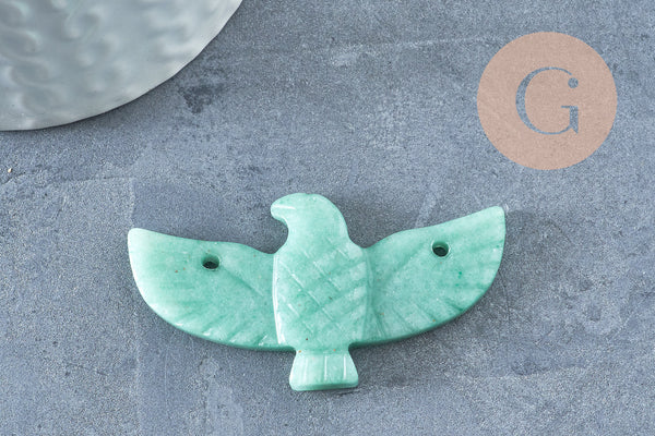 Perle oiseau aigle pierre naturelle 40mm, x1 (G10332)