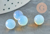 Perle opalite blanche ronde non percée 10mm, x1 (G7107)