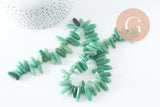 Perle ovale aventurine,pierre précieuse,pierre naturelle,pierre roulée,13-22mm,fil de 39cm, X1 (G1258)