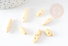 Perle ovale chips howlitejaune clair, pierre howlite naturelle, pierre,perle pierre,11-19mm, x20 perles, G4416