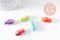 Perle poisson porcelaine multicolore 19.5mm, x5 (G10321)