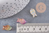Perle poisson verre multicolore 15.5mm, x10 (G10822)