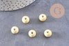 Perle porcelaine jaune pâle, perle céramique, porcelaine jaune,perle ronde, création bijoux,11m, x5 G1370