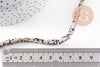 Perle rectangle jaspe dalmatien naturel 13.5mm, x1 fil de 39cm (G1925)