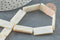 Perle rectangle nacre blanche naturelle 28mm,x1 fil de 25cm (G0652)