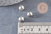 Perle ronde argent tibétain vieilli 8mm, x10 (G0084)