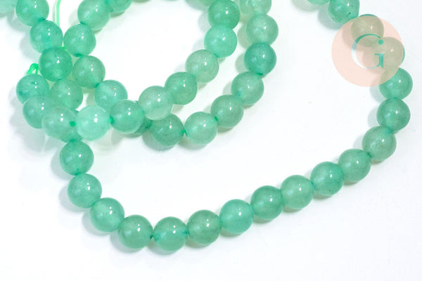 Perle ronde aventurine,pierre précieuse,pierre naturelle, aventurine,perle pierre,le fil de 30 perles, 6mm, x1 (G5620)