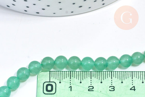 Perle ronde aventurine,pierre précieuse,pierre naturelle, aventurine,perle pierre,le fil de 30 perles, 6mm, x1 (G5620)