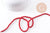 Perle ronde corail naturel teinté rouge 4mm, perles coquillage, x1 fil de 39cm(G0694)