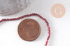Perle ronde grenat naturel facetté 2mm, x1 fil de 38cm (G9980)