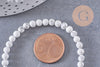 Perle ronde howlite blanche naturelle 4mm, x1 fil de 38cm (G3841)
