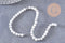 Perle ronde howlite blanche, pierre naturelle,howlite naturelle,perle pierre,4mm,fil de 19cm, x1 (G2448)