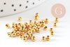 Perle ronde intercalaire fer dor, 3mm, x 10Gr (G0294)