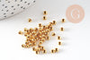 Perle ronde intercalaire fer dor, 3mm, x 10Gr (G0294)