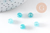 Perle ronde jade naturel bleu ciel 6mm, x10 (G0884)
