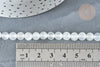 Perle ronde selenite blanche 6mm, pierre blanche naturelle, fil de 40cm, x1 G7331
