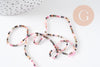 Perle ronde tourmaline naturelle 2mm,x1 fil de 38cm (G3106)