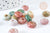 Perle rondelle agate indienne création bijoux 10mm, création bijoux pierre naturelle, x 2 (G7561)