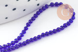 Perle rondelle cristal facetté bleu roi 2mm, x1 fil de 37cm (G7241)