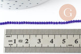 Perle rondelle cristal facetté bleu roi 2mm, x1 fil de 37cm (G7241)