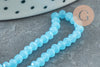 Perle rondelle cristal imitation jade bleu ciel 3mm ,création bijoux DIY, fil de 36 cm, x1 (G6931)
