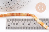 Perle rondelle heishi jade jaune topaze, jade naturel, perle pierre, 4.5mm, fil de 160 perles, x1 (G3048)