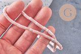 Perle rondelle heishi jade rose, jade naturel, perle pierre, 4.5mm ,fil de 160 perles, x1 (G3550)