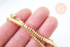 Perle rondelle hématite dorée 18K, perle hématite non magnétique pour pierre,4x2mm, fil de 160 perles x1 (G5528)