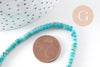 Perle rondelle howlite turquoise naturelle 4mm, x 1 fil de 150 perles (G1039)