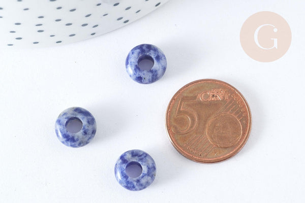 Perle rondelle sodalite création bijoux 10mm, création bijoux pierre, x 2 (G7562)