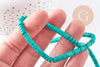 Perle rondelle turquoise naturelle, x1 fil de 39,5 cm (G0138)