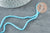 Perle toupie bleu,perles bijoux, cristal bleu, fourniture créative ,verre facette, fil de 29cm, 3mm, x1 (G1667)