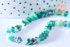 Perle triangle cristal bleu 6x3.5mm, perles bijoux, perle triangle cristal ,Perle verre facette, fil de 33cm, X1 (G6678)