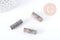 Perle tube jaspe beige naturel 27mm, x5 (G8288)