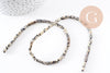 Perle tube jaspe dalmatien naturel 13-14mm,jaspe tacheté naturel,perles pierre, fil de 40.5cm, x1 (G4070)